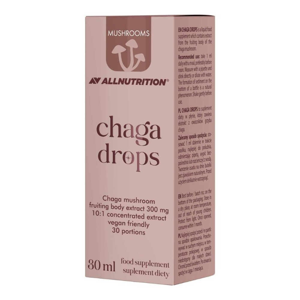 Mushrooms Chaga Drops, 300mg - 30 ml.