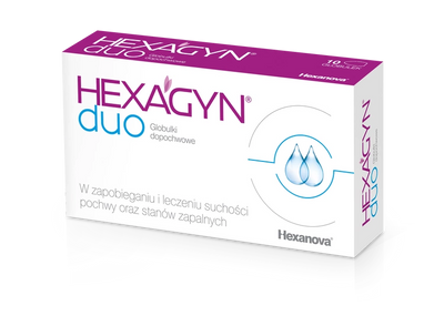 HEXAGYN DUO Globulki dopochwowe 10szt.