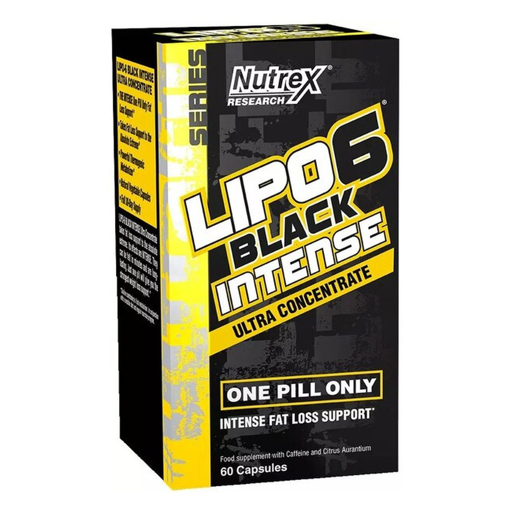 Nutrex Lipo-6 Black Intense Ultra Concentrate Termogeniczny Spalacz Tłuszczu dla Zaawansowanych 60 Kapsułek