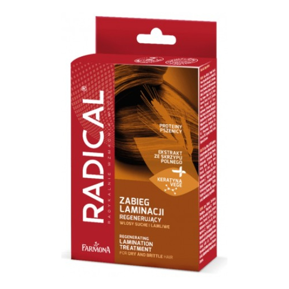 Radical Regenerujący Zabieg do Laminacji Włosów Maska Booster i Serum 15x15x5ml