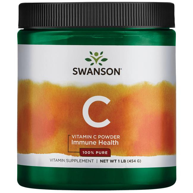 Swanson Witamina C 100% Pure w Proszku na Odporność 454g