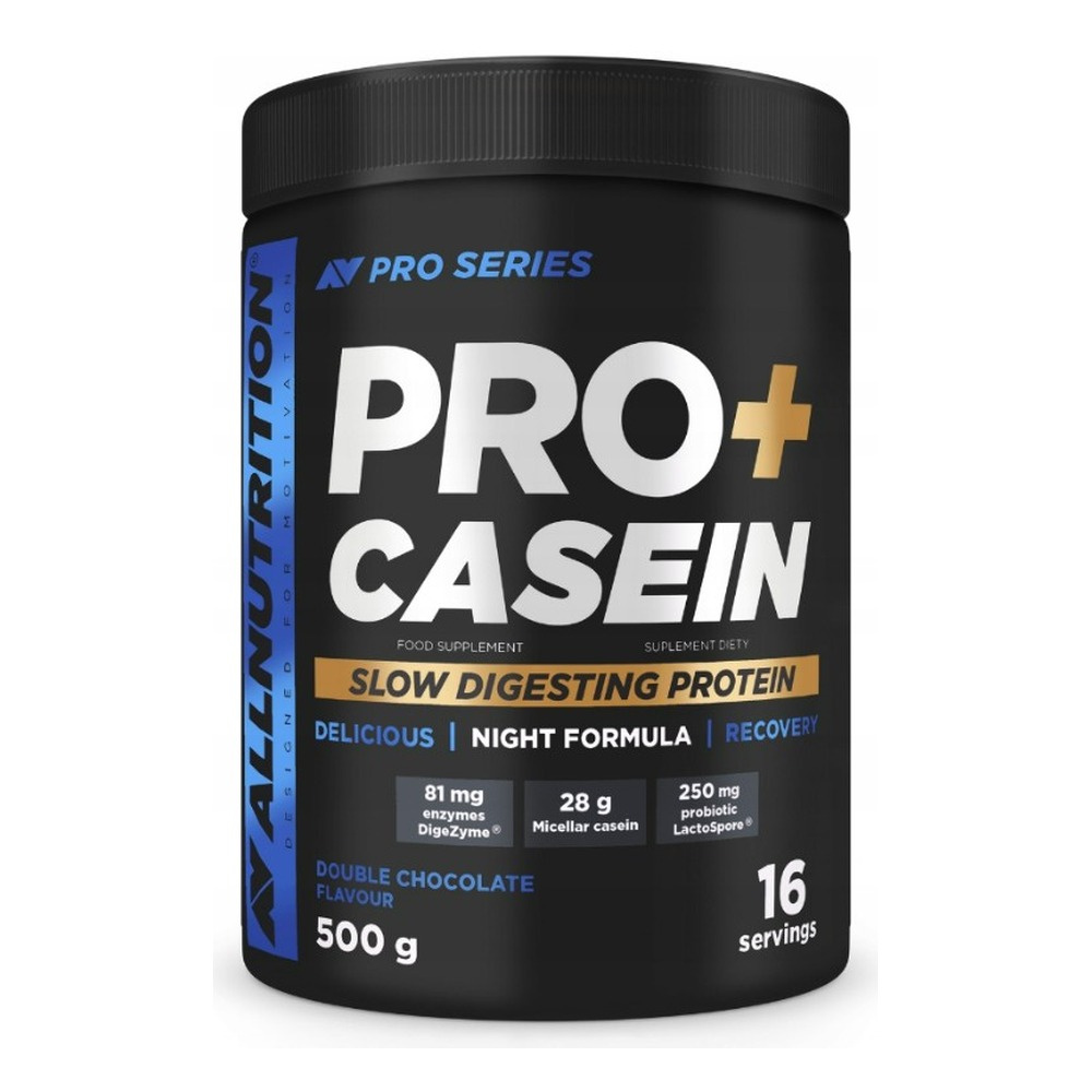 Allnutrition Pro+ Casein Kazeina Micelarna Podwójna Czekolada na Regenerację Mięśni 500g