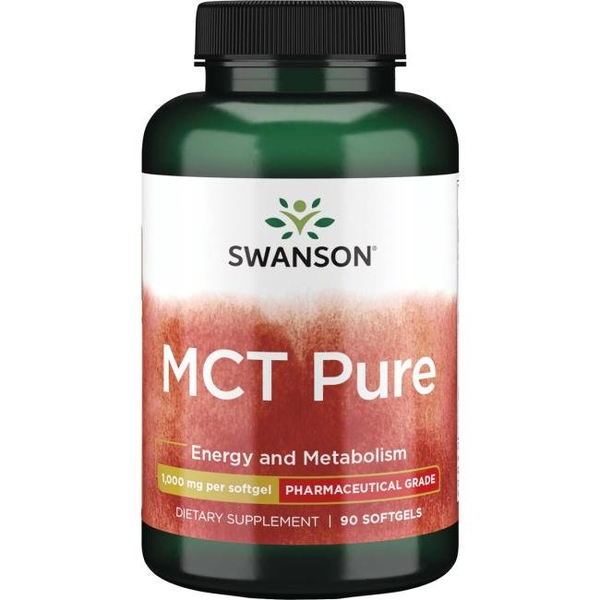 Swanson MCT Pure 1000mg Olej z Kokosa na Energię 90 Kapsułek