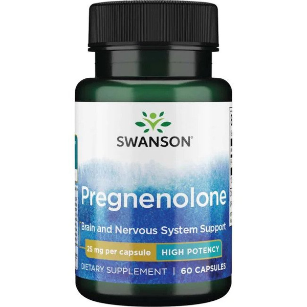 Swanson Pregnenolon 25mg na Wsparcie Hormonalne i Witalność 60 Kapsułek