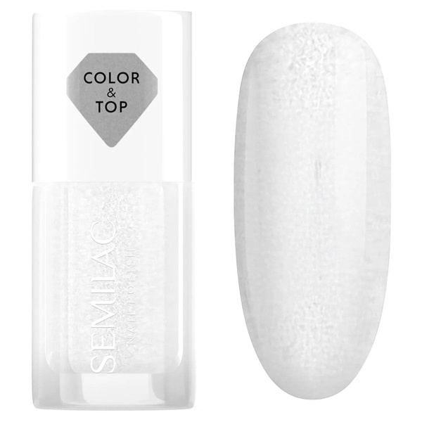 Semilac Classic Top Coat i Lakier Hybrydowy Silver Blush 7ml