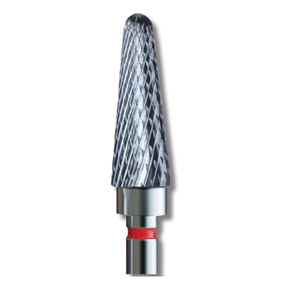 IQ Nails Frez do Paznokci z Węglika Wolframu Fine Crosscut 5mm Zaokrąglony Stożek Manicure Pedicure 200.140.050 1 Sztuka