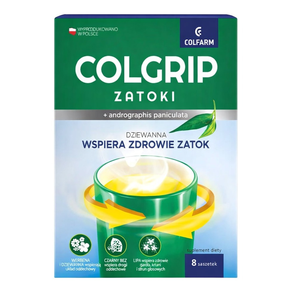 Colfarm Colgrip na Wsparcie Zdrowia Zatok 8 Saszetek