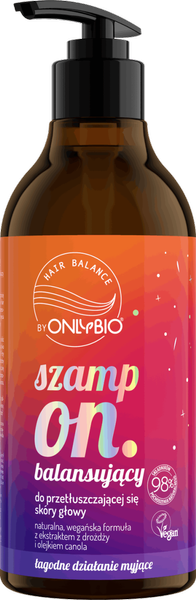 OnlyBio Hair In Balance Szampon Balansujący do Przetłuszczającej Się Skóry Głowy 400ml