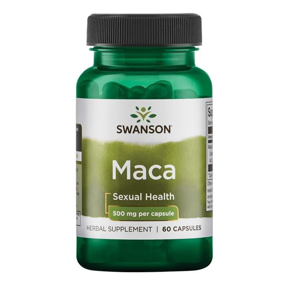Swanson Maca 500mg Ekstrakt na Energię i Witalność 60 Kapsułek