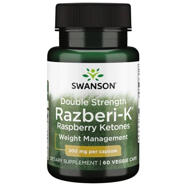 Swanson Razberi-K 200mg Ketony Malinowe na Kontrolę Wagi 60 Kapsułek