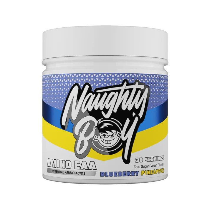 Naughty Boy Amino EAA Aminokwasy EAA w Proszku o Smaku Borówka Ananas Na Regenerację i Wytrzymałość 345g