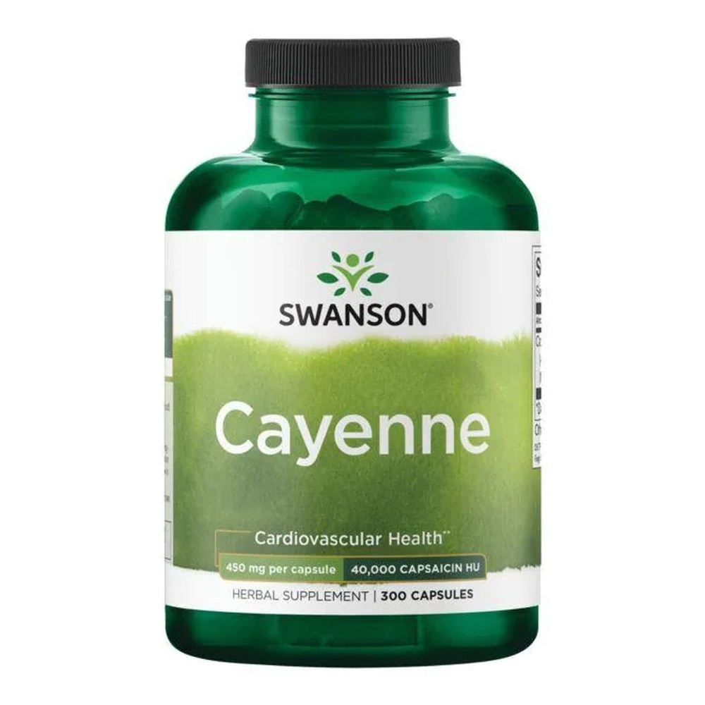 Swanson Cayenne 450mg Wspomagający Procesy Metaboliczne 300 Kapsułek