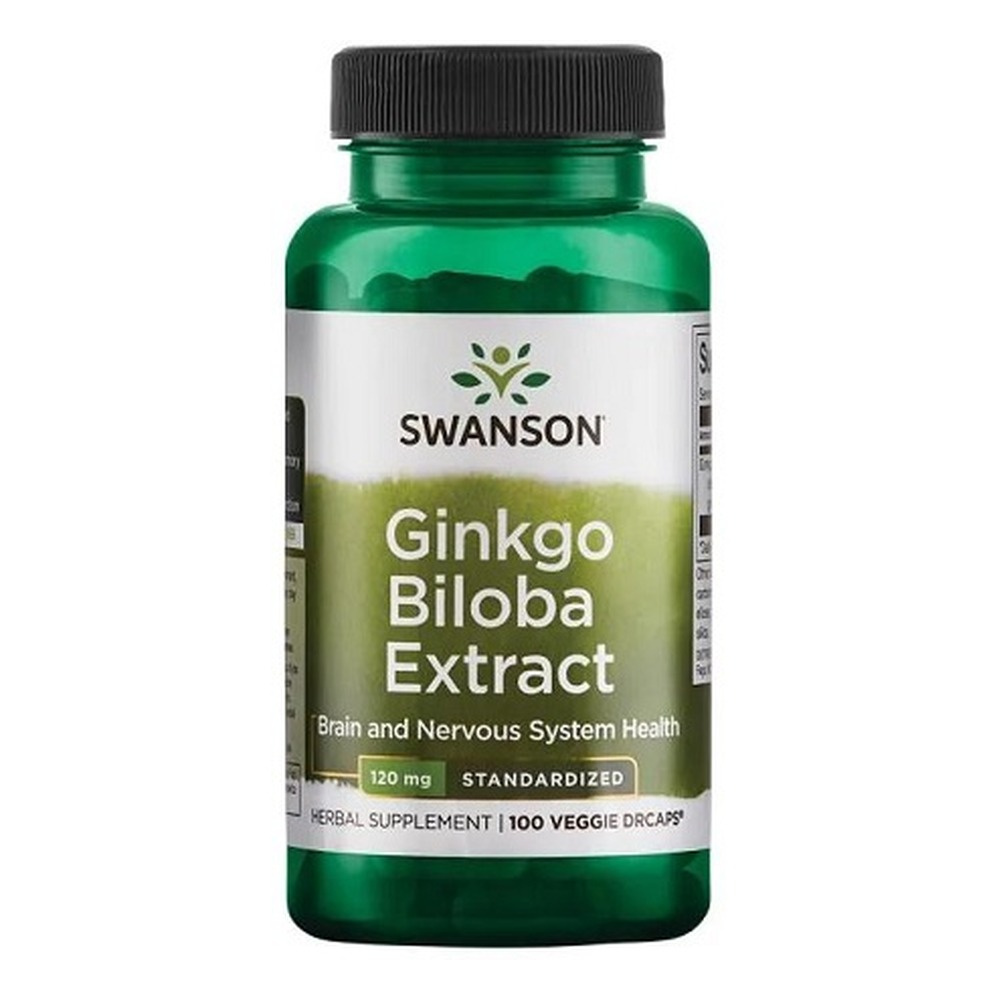 Swanson Ginkgo Biloba 120mg na Pamięć i Koncentrację 100 Kapsułek