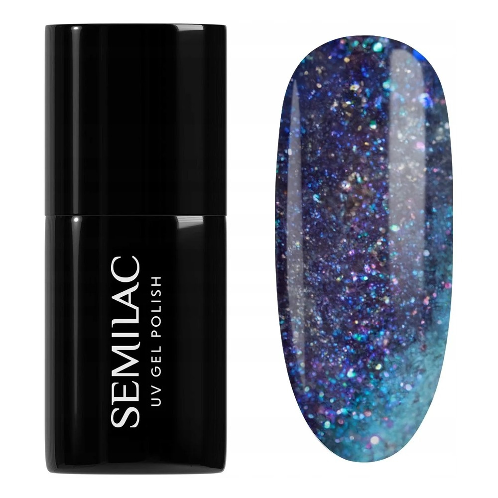 Semilac Galaxy Flash Lakier Hybrydowy Cat Eye Effect 826 Virtual Blue 7ml