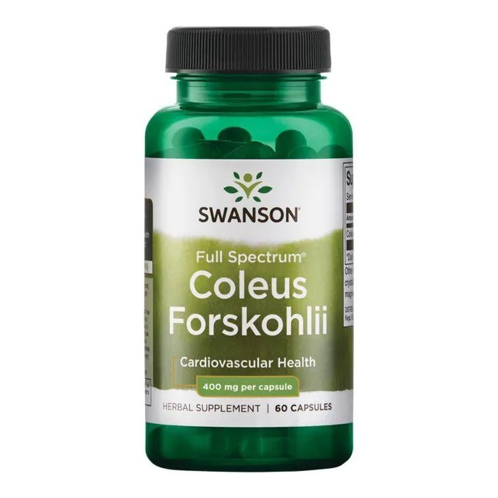 Swanson Coleus Forskohlii 400mg na Kontrolę Wagi i Metabolizm 60 Kapsułek