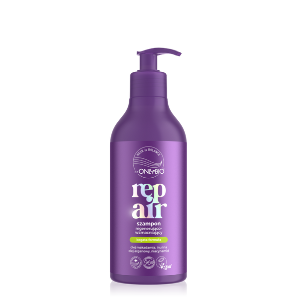 OnlyBio Hair in Balance Repair Szampon Regenerująco-Wzmacniający Jaśmin i Tuberoza 400ml
