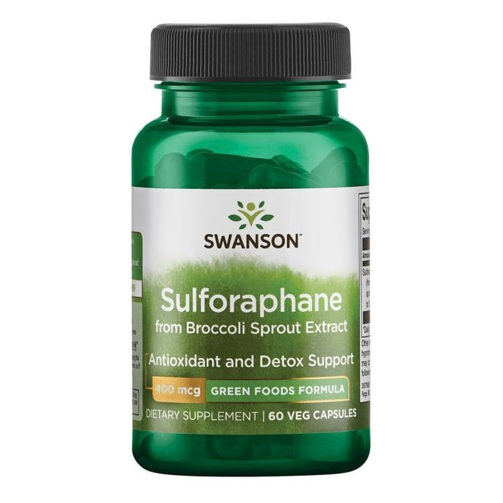 Swanson Sulforafan 400mcg z Kiełków Brokuła na Ochronę Komórek 60 Kapsułek