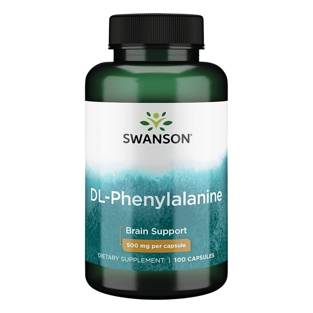 Swanson DL-Fenyloalanina 500mg na Wsparcie Funkcji Mózgu 100 Kapsułek