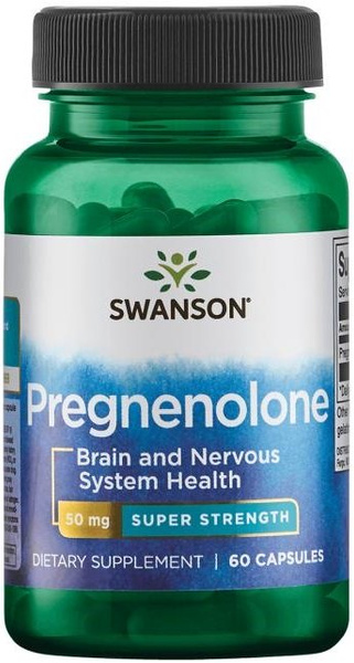 Swanson Pregnenolone 50mg Wspierający Witalność 60 Kapsułek