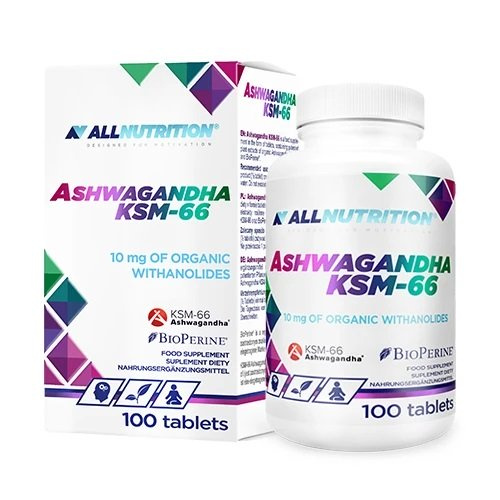 Allnutrition Ashwagandha KSM-66 Suplement na Stres i Poprawę Nastroju 100 Tabletek