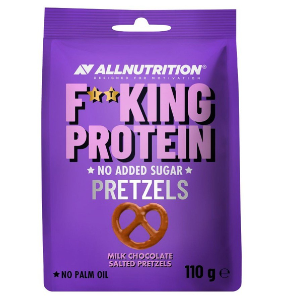 Allnutrition Fitking Protein Pretzels Precle Białkowe w Mlecznej Czekoladzie z Solą 110g