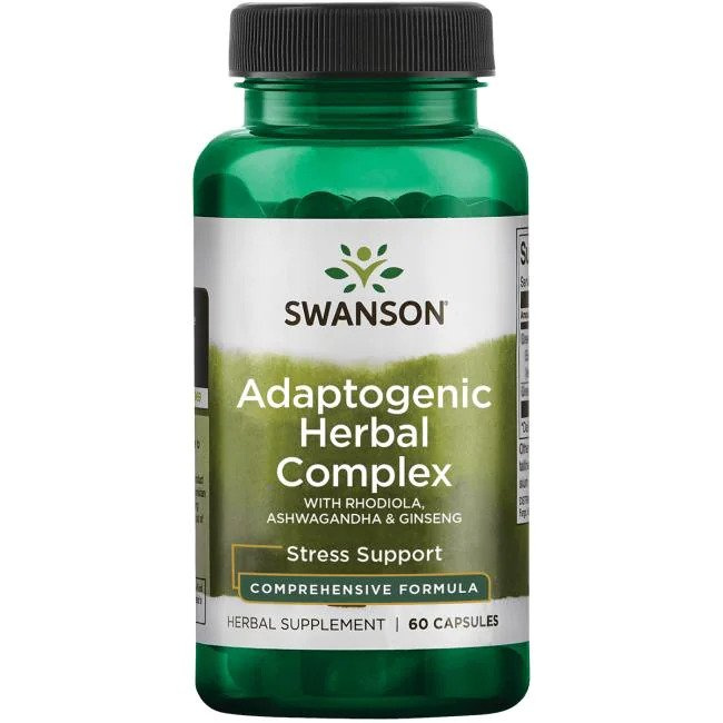 Swanson Adaptogenic Herbal Complex na Wsparcie w Okresie Stresu 60 Kapsułek