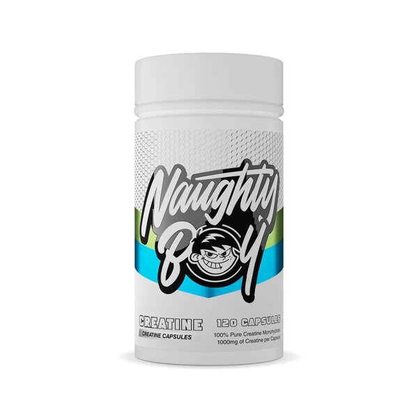 Naughty Boy Creatine Monohydrat Kreatyny w Kapsułkach Na Siłę i Wytrzymałość 120 Kapsułek