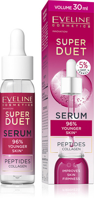 Eveline Super Duet Skoncentrowane Liftingujące Serum Peptydy & Kompleks Kolagenowy dla Skóry Dojrzałej i Suchej 30ml