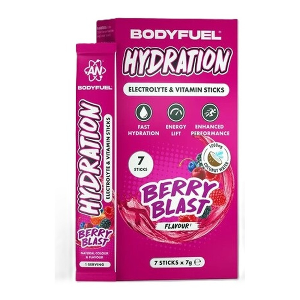 Applied Nutrition Bodyfuel Hydration Electrolyte & Vitamin Sticks, Berry Blast - 7 x 7g