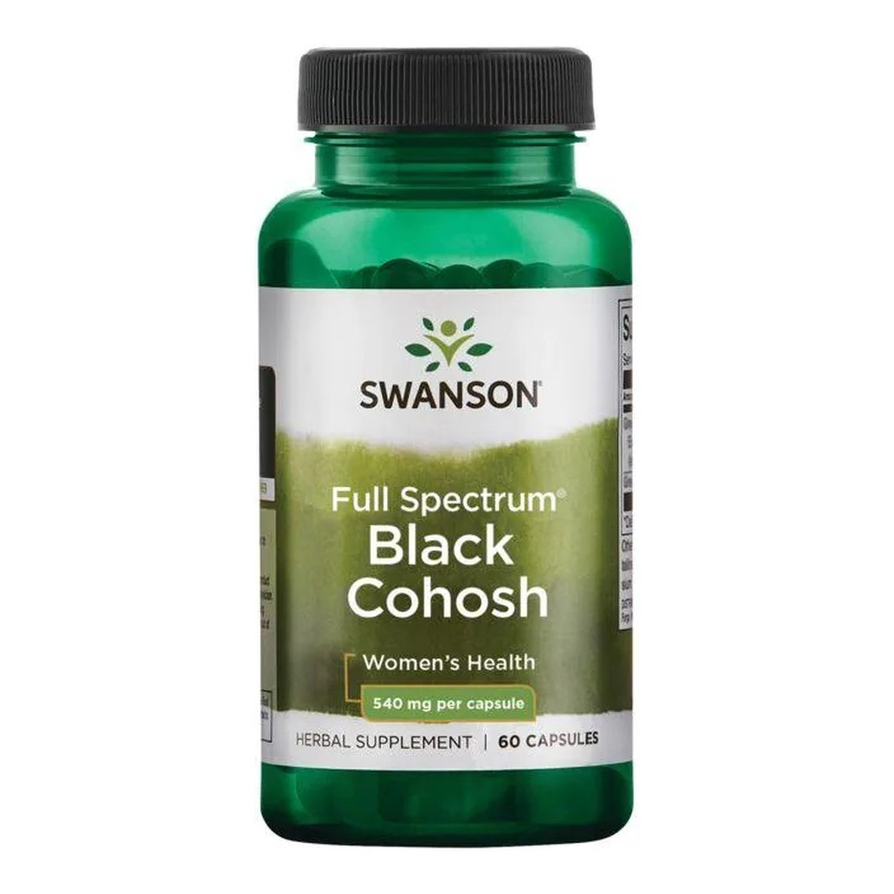 Swanson Pluskwica Groniasta 540mg na Wsparcie Hormonalne w Menopauzie 60 Kapsułek