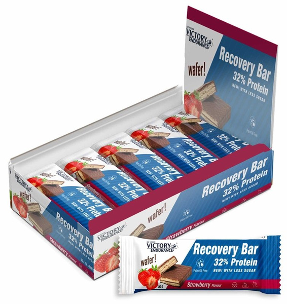 Weider Joe Weider Victory Endurance Recovery Bar, Strawberry - 12 x 50g