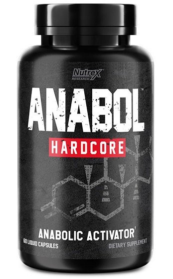Nutrex Anabol Hardcore Aktywator Anaboliczny na Budowę Suchej Masy Mięśniowej 60 Kapsułek w Płynie