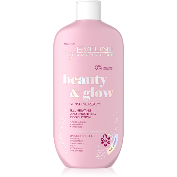 Eveline Beauty & Glow Rozświetlający Balsam Wygładzający do Ciała z Masłem Limonkowym 350ml