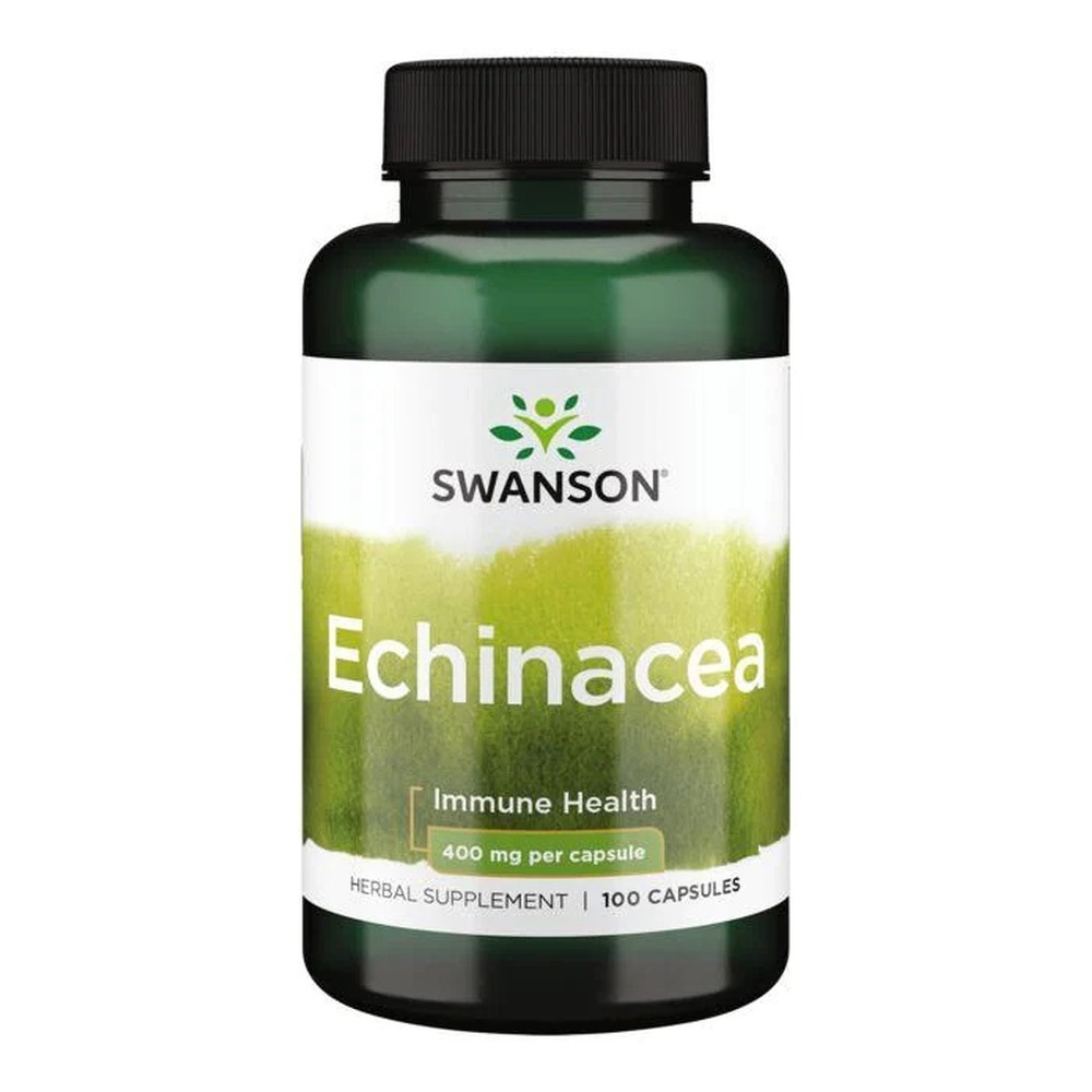 Swanson Echinacea 400mg Jeżówka Wspierająca Odporność 100 Kapsułek