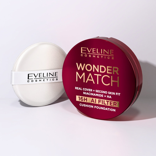 Eveline Wonder Match podkład w cushion pełne krycie 01 Ivory 15 g