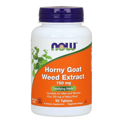 Now Foods Horny Goat Weed Extract 750mg 90 Tabletek