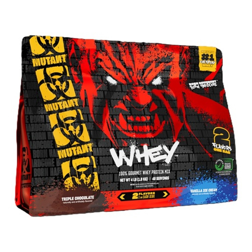 Mutant Mutant Whey 2 Flavours, Triple Chocolate & Vanilla Ice Cream - 1800g
