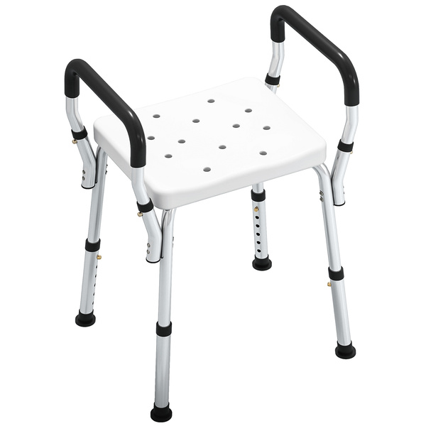 HOMCOM 57-69cm Aluminium Frame Bath Seat