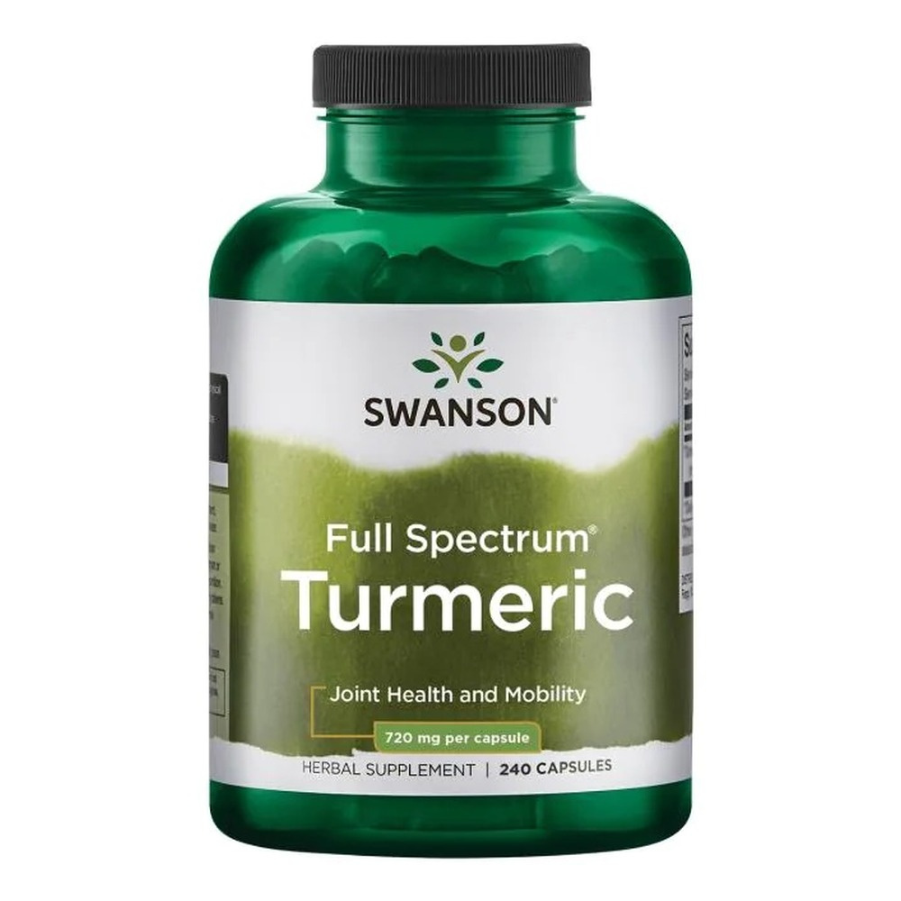 Swanson Kurkuma 720mg Full Spectrum na Trawienie 240 Kapsułek