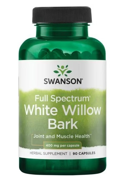 Swanson Full Spectrum Kora Wierzby Białej 400mg na Zdrowe Stawy 90 Kapsułek