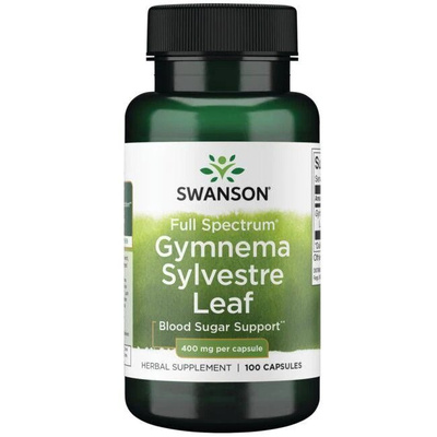 Swanson Gymnema Sylvestre 400mg na Prawidłowy Poziom Cukru 100 Kapsułek