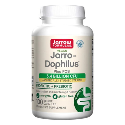 Jarrow Formulas Jarro-Dophilus FOS Synbiotyk na Zdrowie Jelit i Odporność 100 Kapsułek