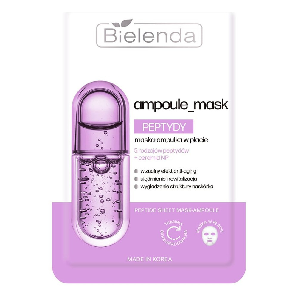 Bielenda Ampułkowa Maska Peptydowa Płat Maska 1pc