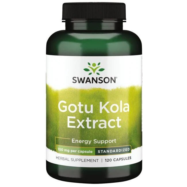 Swanson Gotu Kola Ekstrakt 100mg na Pamięć i Krążenie 120 Kapsułek