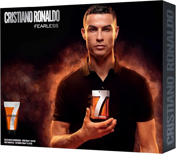 Cristiano Ronaldo CR7 Fearless Gift Set 100ml EDT + 150ml Shower Gel + 150ml Body Zestaw Upominkowy dla Mężczyzn 1 Sztuka