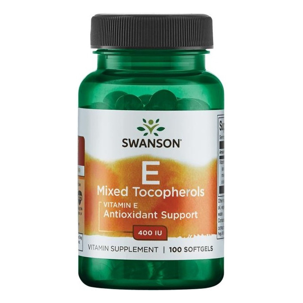 Swanson Witamina E 400 IU Mieszanka Tokoferoli Wsparcie Antyoksydacyjne 100 Kapsułek