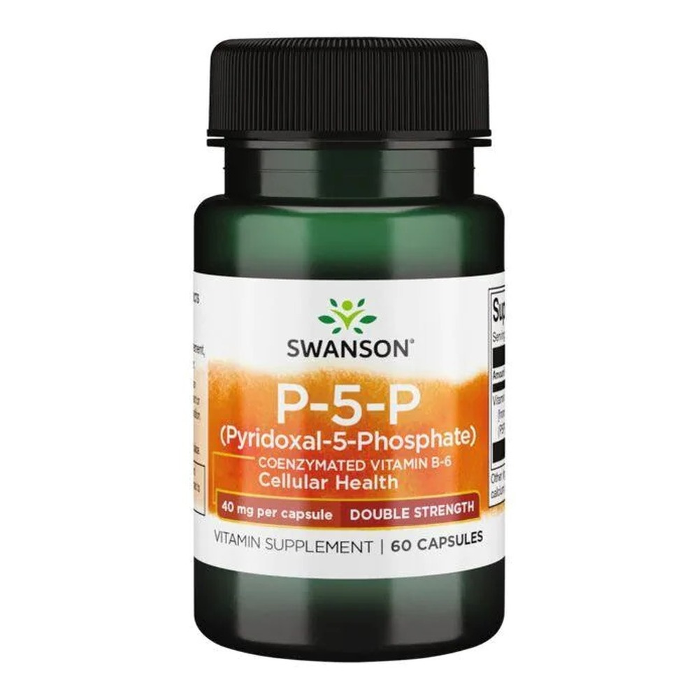 Swanson P-5-P 40mg Aktywna Witamina B6 na Energię i Nerwy 60 Kapsułek