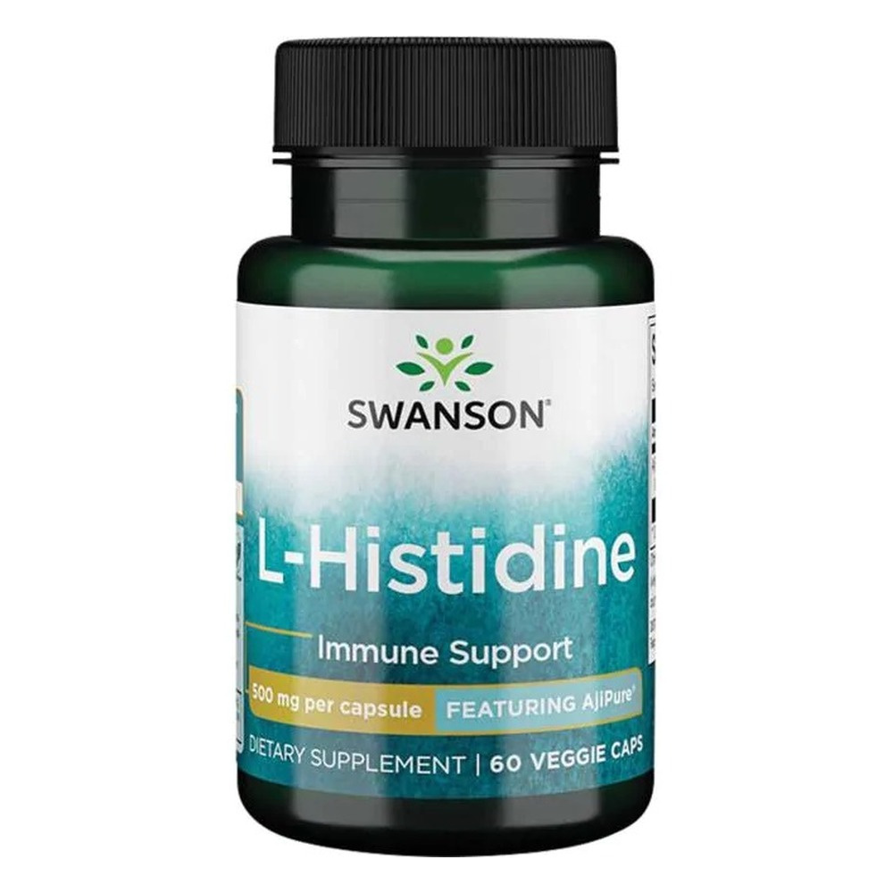 Swanson AjiPure L-Histydyna 500mg Wspierająca Odporność 60 Kapsułek