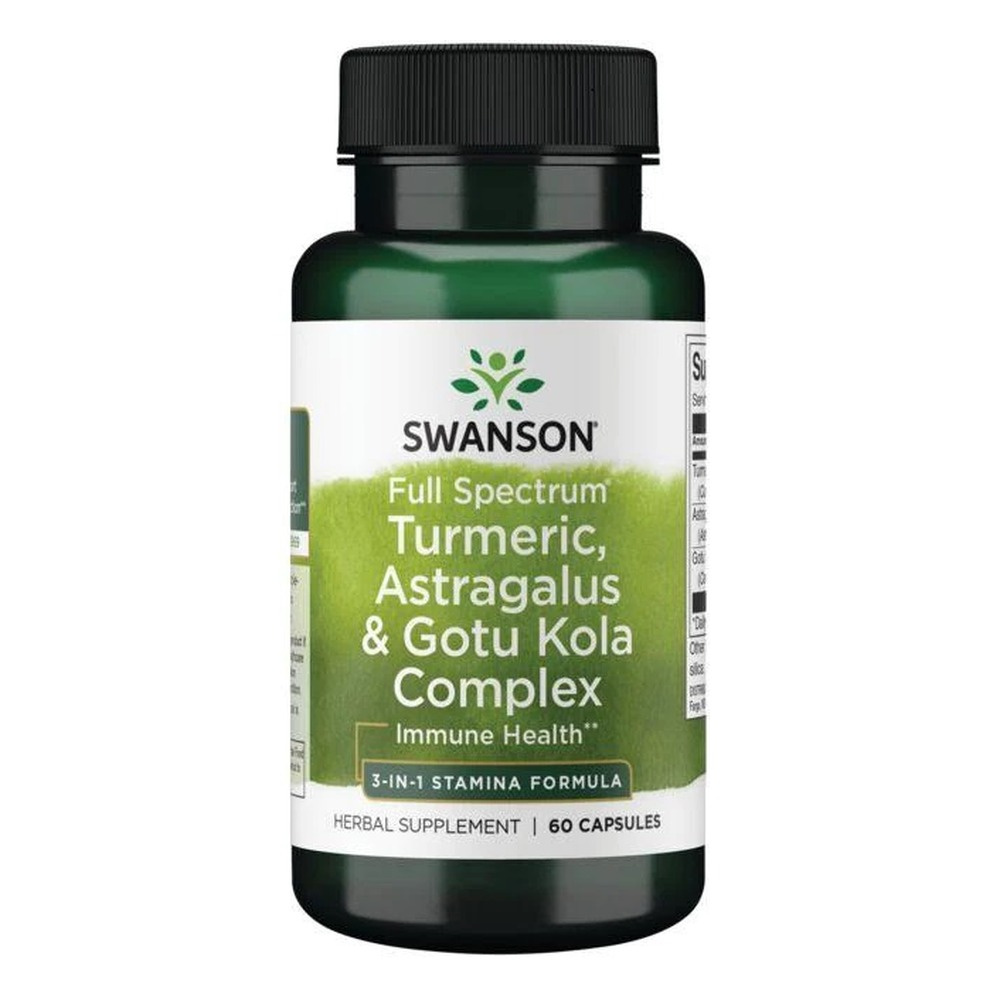 Swanson Turmeric Astragalus i Gotu Kola na Odporność 60 Kapsułek