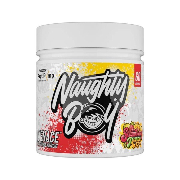 Naughty Boy Menace V2 Przedtreningówka Na Energię Pompę i Skupienie Truskawka Mango 420g